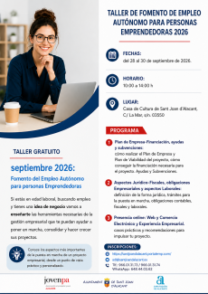TALLER DE FOMENTO DE EMPLEO AUTÓNOMO